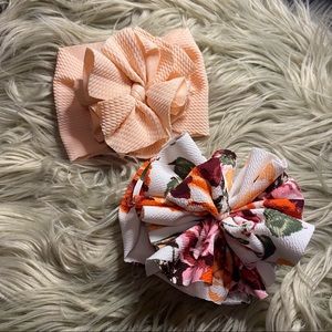 Handmade baby headwrap bows/shredded wrap